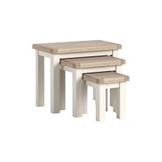 Windsor Country Oak Painted Nest of Tables