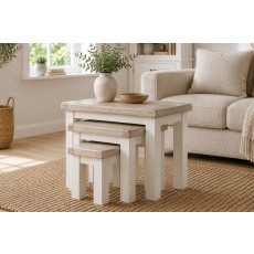 Windsor Country Oak Painted Nest of Tables