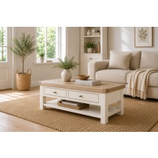 Windsor Country Oak Painted Storage Coffee Table