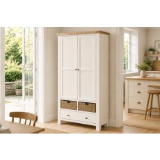 Windsor Country Oak Painted Kitchen Larder Unit