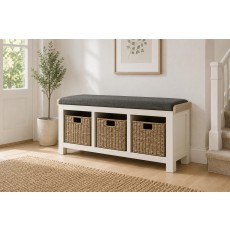 Windsor Country Oak Painted Storage Bench