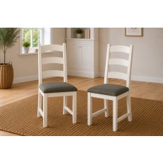 Windsor Country Oak Painted Dining Chairs (Pair)