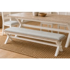Windsor Country Oak Painted Cross-Leg Dining Bench