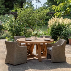 Gallery Direct Chatsworth Outdoor Garden Round Dining Table