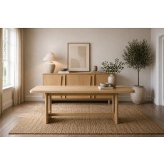 Cara Oak Large Extending Dining Table