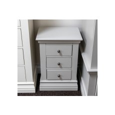 Ex-Display Liskeard - Burgundy 3 Drawer Bedside Table