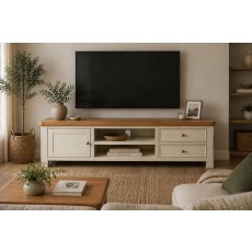 Burford Painted Oak Large TV Unit
