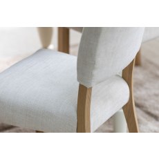 Burford Painted Oak 160-200cm Ext Pedestal Dining Table + 4 Upholstered Chairs