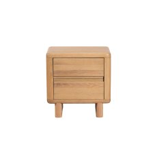 Flynn Natural Oak 2 Drawer Bedside Table