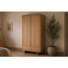 Flynn Natural Oak Double Wardrobe