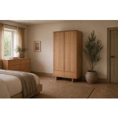 Flynn Natural Oak Double Wardrobe