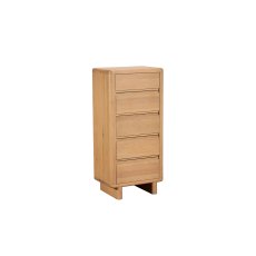 Flynn Natural Oak 5 Drawer Tall Chest ff Drawers