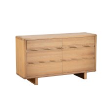 Flynn Natural Oak 6 Drawer Chest of Drawers
