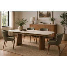 Lusso Ash 135cm Dining Table with Sintered Stone Top