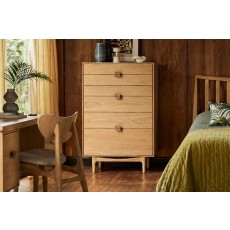 G Plan Larsen Oak 6 Drawer Tall Chest of Drawers