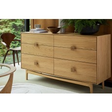 G Plan Larsen Oak 6 Drawer Wide Chest of Drawers