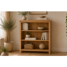 Devon 100% Solid Oak Low Bookcase Devon 100% Solid Oak Low Bookcase