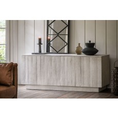 Gallery Direct Iowa 4 Door Sideboard Whitewash 1700x450x700mm