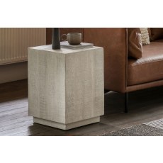 Gallery Direct Iowa Side Table Whitewash 400x400x550mm