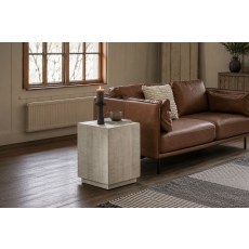 Gallery Direct Iowa Side Table Whitewash 400x400x550mm