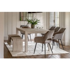 Gallery Direct Iowa Dining Table Whitewash 2000x1000x750mm