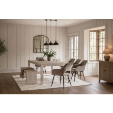 Gallery Direct Iowa Dining Table Whitewash 2000x1000x750mm