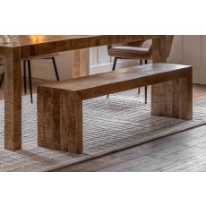 Gallery Direct Iowa Dining Bench Natural 1600x360x450mm Gallery Direct Iowa Dining Bench Natural 1600x360x450mm