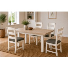 Windsor Country Oak Painted Small 140-185cm Ext Dining Table Set Windsor Country Oak Painted Small 140-185cm Ext Dining Table Set