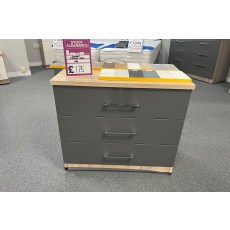 Ex-Display Redruth - Catania 3 Drawer Chest Grey Ex-Display Redruth - Catania 3 Drawer Chest Grey
