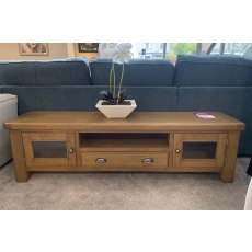 Ex-Display St Austell - Smoked Oak Extra Large TV Unit Ex-Display St Austell - Smoked Oak Extra Large TV Unit