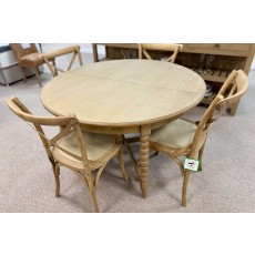 Ex-Display Liskeard - Gallery Direct Artisan Round Dining Table + 4 Cafe Chairs Ex-Display Liskeard - Gallery Direct Artisan Round Dining Table + 4 Cafe Chairs