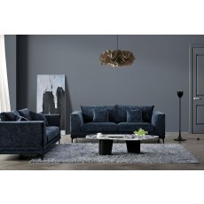 Lenox 2 Seater Sofa in Aegean Blue Velvet