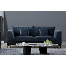 Lenox 3 Seater Sofa in Aegean Blue Velvet