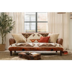 Tetrad Heritage Dakota Patterned Midi 2 Seater Sofa in Saddler and Mohican Leather Fabric Mix Tetrad Heritage Dakota Patterned Midi 2 Seater Sofa in Saddler and Mohican Leather Fabric Mix