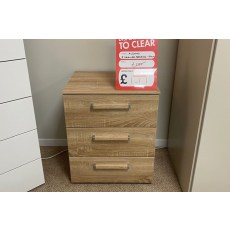 Ex-Display St Austell - Aldono Wide 3 Drawer Bedside Table Ex-Display St Austell - Aldono Wide 3 Drawer Bedside Table