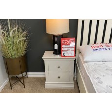 Ex-Display St Austell - Burgundy Painted 2 Drawer Bedside Table