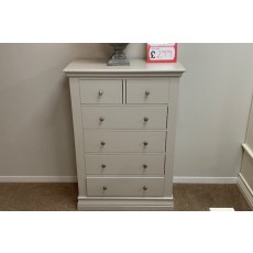 Ex-Display St Austell - Burgundy Painted 2 Over 4 Chest of Drawers Ex-Display St Austell - Burgundy Painted 2 Over 4 Chest of Drawers