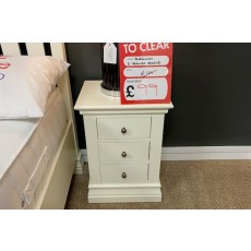 Ex-Display St Austell - Burgundy Painted 3 Drawer Bedside Table