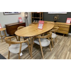 Ex-Display St Austell - Gallery Direct Madrid Natural Oak Extending Dining Table + 6 Chairs Ex-Display St Austell - Gallery Direct Madrid Natural Oak Extending Dining Table + 6 Chairs
