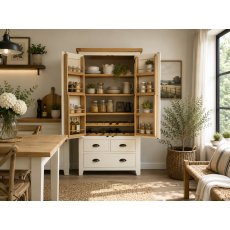 Cotswold White Painted Kitchen Larder Cupboard Cotswold White Painted Kitchen Larder Cupboard