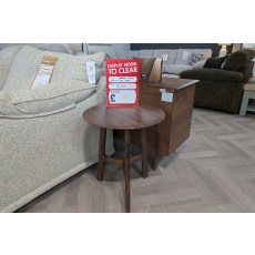 Ex-Display Newquay - Gallery Direct Madrid Round Side Table Walnut
