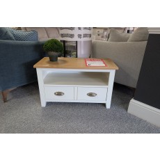 Ex-Display Newquay - Nebraska White Painted Small TV Unit Ex-Display Newquay - Nebraska White Painted Small TV Unit