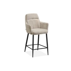 Bologna Fabric Bar Stool in Miami Toffee (Pair)