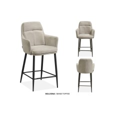 Bologna Fabric Bar Stool in Miami Toffee (Pair)