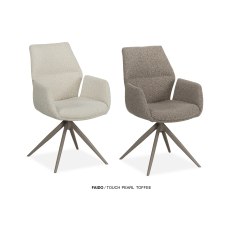 Faido Fabric Dining Chair in Touch Pearl (Pair) Faido Fabric Dining Chair in Touch Pearl (Pair)