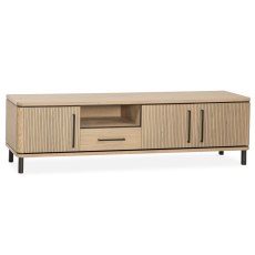 Medway Blond Oak Lamulux 210cm Wide TV Unit Medway Blond Oak Lamulux 210cm Wide TV Unit