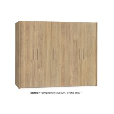 Medway Lamulux Wood-Effect 5 Door Wardrobe