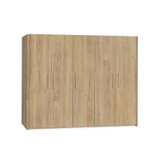 Medway Lamulux Wood-Effect 5 Door Wardrobe