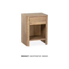 Medway Lamulux Wood-Effect 1 Drawer Bedside Table Medway Lamulux Wood-Effect 1 Drawer Bedside Table