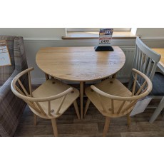 Ex-Display Newquay - Gallery Direct Craft Folding Dining Table Natural + 2 Chairs